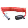 Replacement 6-Wire Flexo-Coil Tow Bar Power Cord With 6 Round/7 Way Plugs #1067-R3 (image for) Replacement 6-Wire Flexo-Coil Tow Bar Power Cord With 6 Round/7 Way Plugs #1067-R3